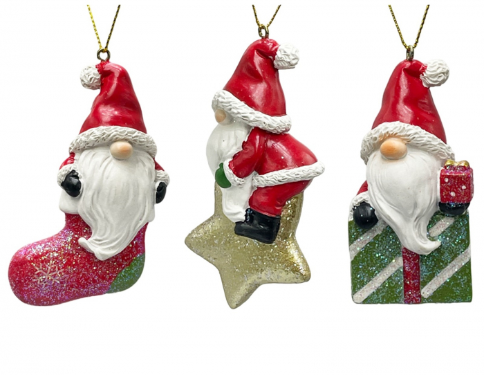Set 3 Ornamente Craciun CRAZY, 8.5cm [1]