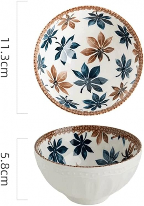 Set 2 boluri 250 ml ORIENTAL YELLOW din portelan, Cu betisoare [3]