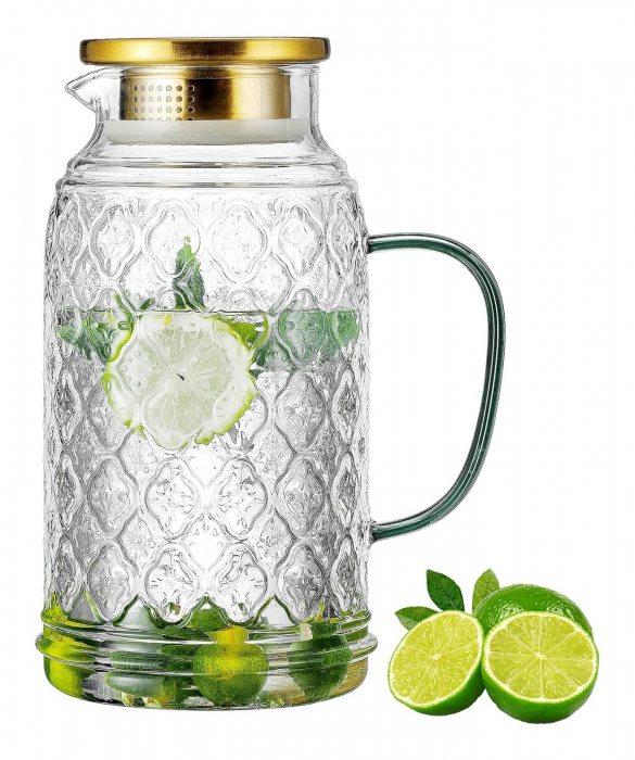 Carafa cu filtru si capac TRUDI, 1500 ml, Sticla borosilicata [1]