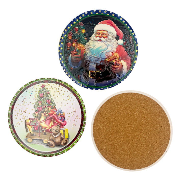 Set 3 Suporturi pentru Cană/ Pahar cu Motive Festive JOY [2]