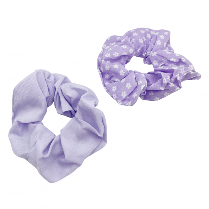 Set 2 elastice pentru par DENISE, Mov, 12cm [1]