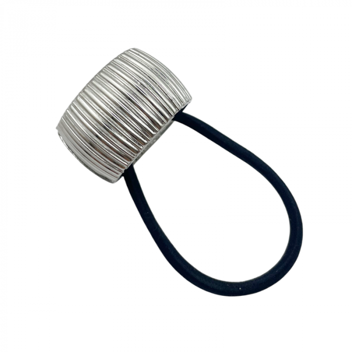 Elastic pentru par BRIGITTE cu inel, Argintiu, 3cm [1]