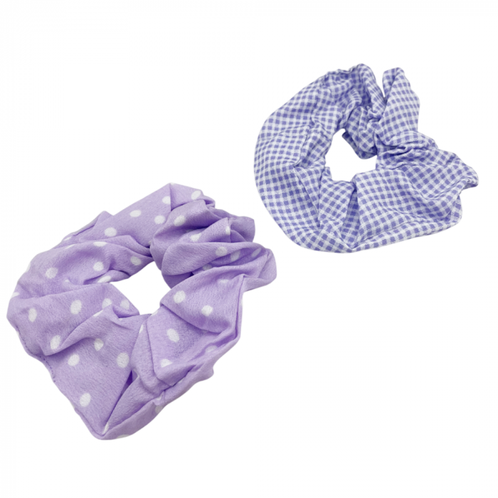 Set 2 elastice pentru par DENISE, Mov, 12cm [3]