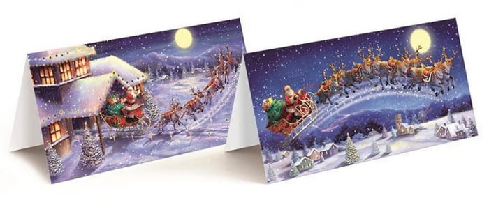 Felicitare Craciun SANTA IS COMING, 18x9cm [3]