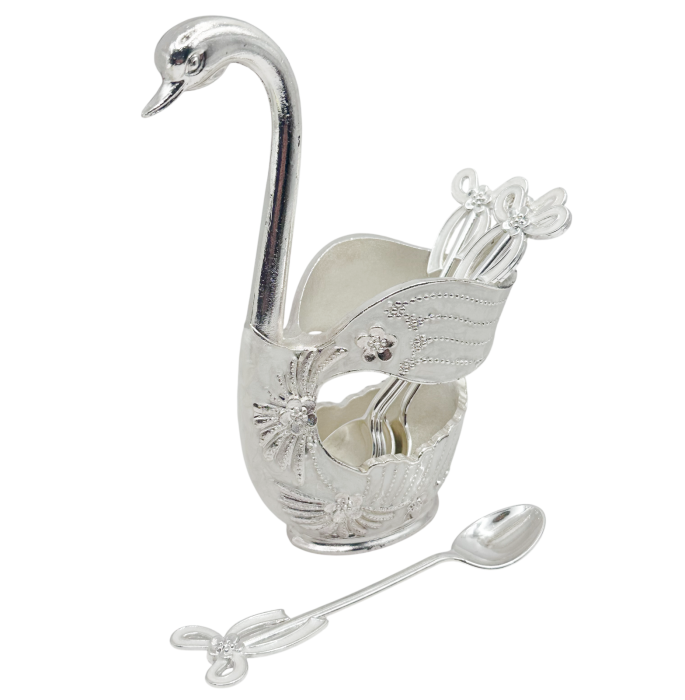 Set 6 lingurite cu suport lebada ABIGAIL - decor clasic elegant [2]
