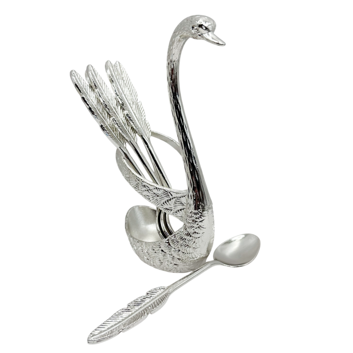 Set 6 lingurite cu suport lebada ELIZABETH - decor clasic elegant [3]