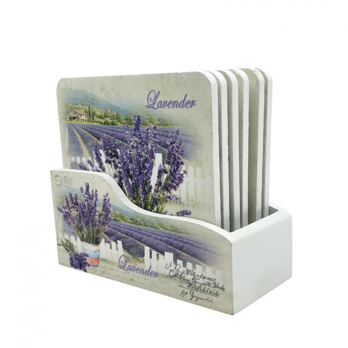 Set 6 Suporturi de Pahare LAVENDER, 10cm [2]