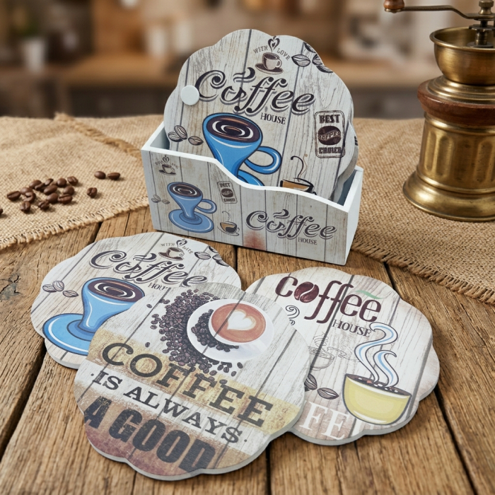 Set 6 Suporturi pahare COFFEE HOUSE [3]