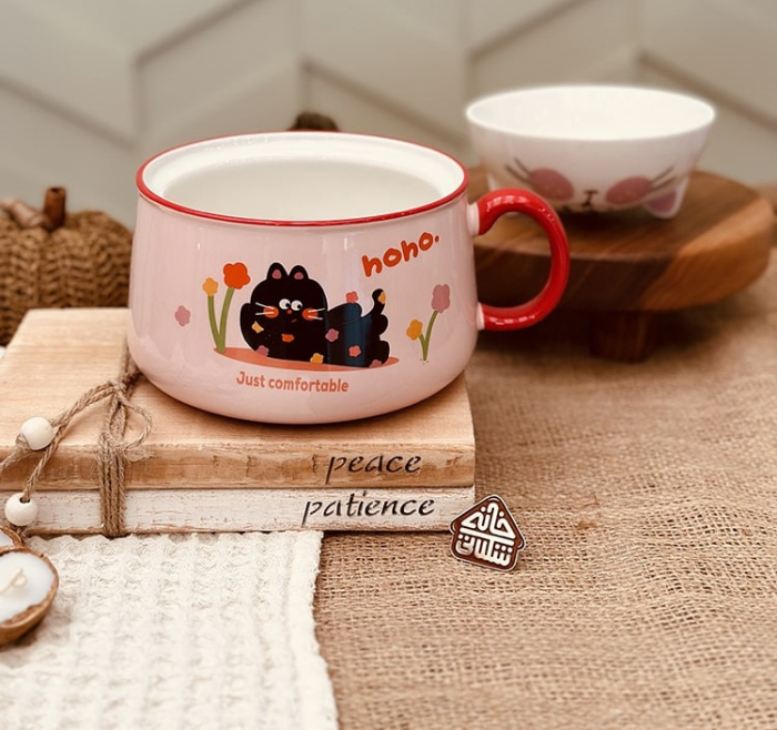 Set Cana & Bol servire, PISICA MICKY, Roz [2]