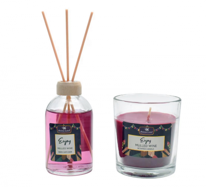 Set cadou Difuzor cu betisoare & Lumanare MULLED WINE [2]