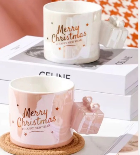 Set Căni Crăciun cu aspect sidefat – MERRY CHRISTMAS [4]