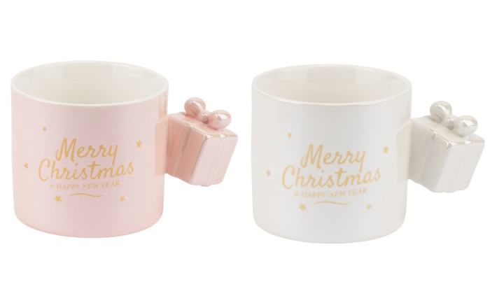 Set Căni Crăciun cu aspect sidefat – MERRY CHRISTMAS [1]