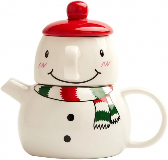 Set Ceainic cu ceasca FROSTY, Rosu, 480ml [1]