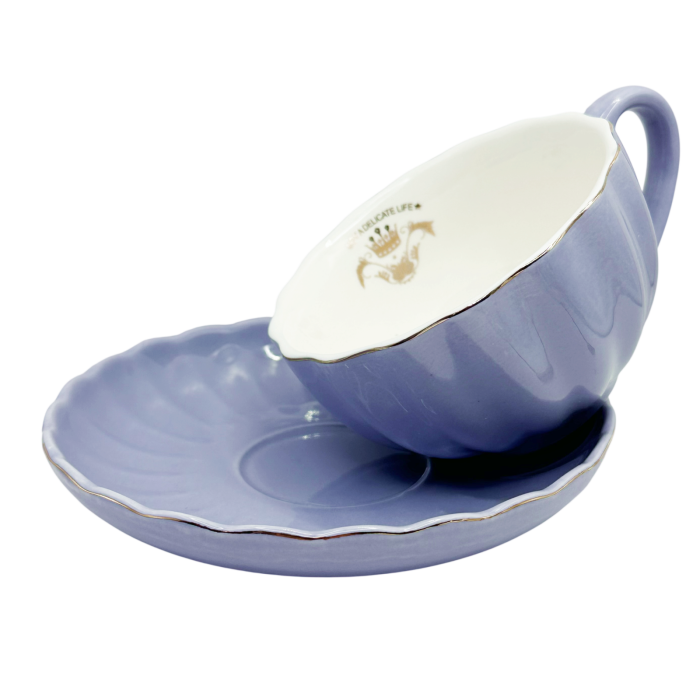 Set Ceasca 200 ml si Farfurie PETAL, lila [3]