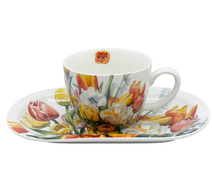Set Ceasca 400 ml si Farfurie cu lalele TULIPE GARDEN [3]