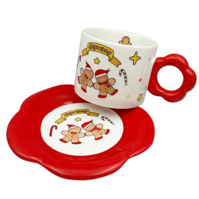 Set Ceasca cu Farfurioara GINGERSHOP - Decor Craciun [2]