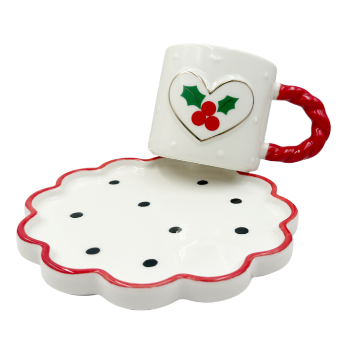 Set Ceasca SEASON si Farfurioara cu buline - Decor Ilex [2]