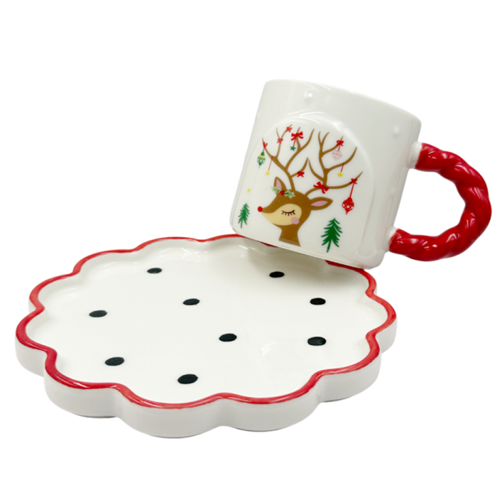 Set Ceasca SEASON si Farfurioara cu buline - Decor Ren [2]