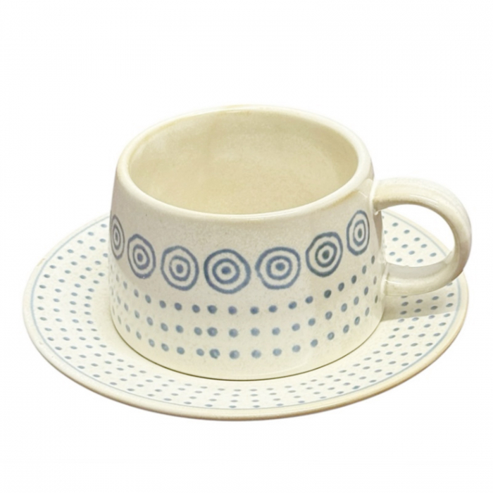 Set ceasca si farfurie EXQUISITE, Albastru, 300ml [1]