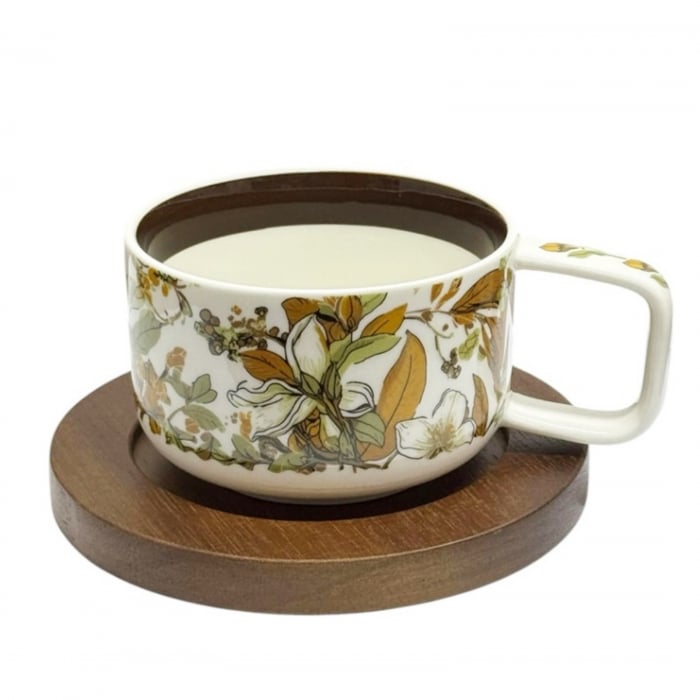 Set ceasca si farfurie ACACIA, Maro, 250ml [1]