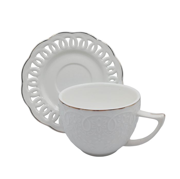 Set 4 cesti pentru cafea sau ceai si 4 Farfurioare MARY [2]