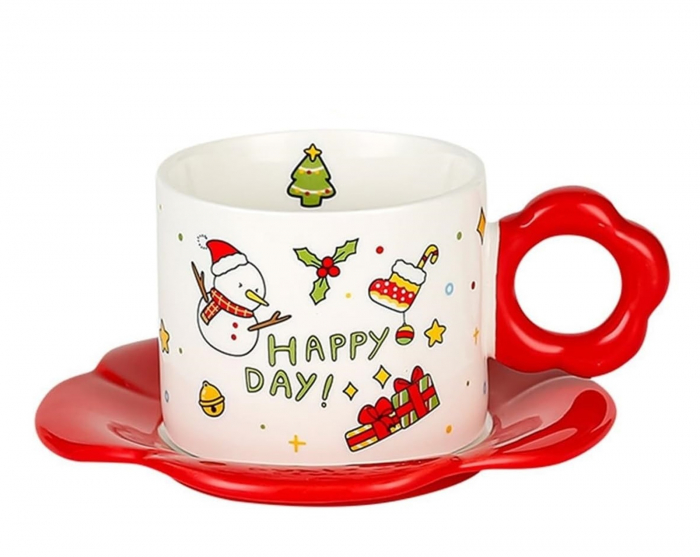 Set Ceasca cu Farfurioara HAPPY DAY - Decor Craciun [3]