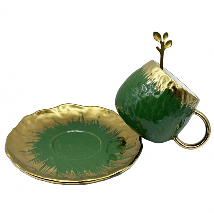 Set Ceasca si Farfurie SUNNY, Verde, 200ml [2]