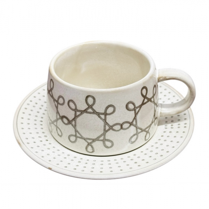 Set ceasca si farfurie EXQUISITE, Maro, 300ml [2]