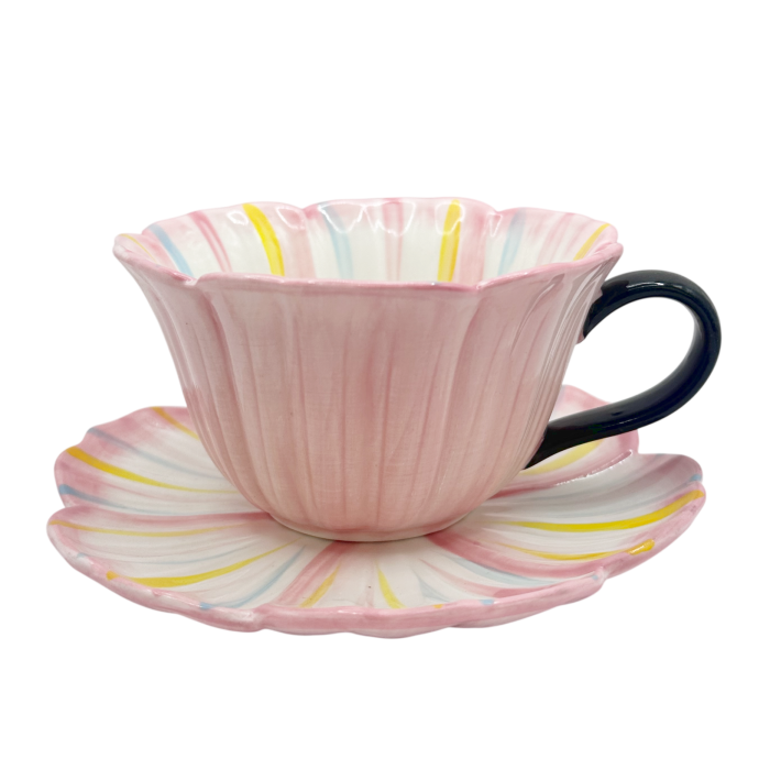 Set Ceasca si Farfurie floare BLOOM, roz [4]