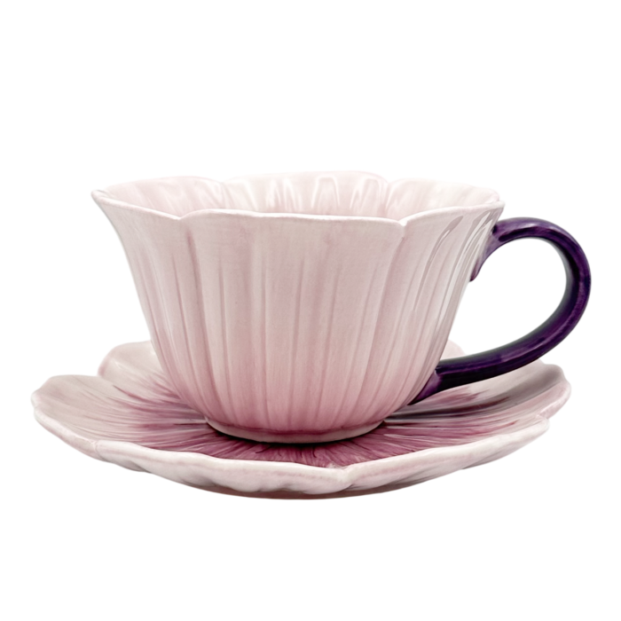 Set Ceasca si Farfurie floare POPPY mov [5]