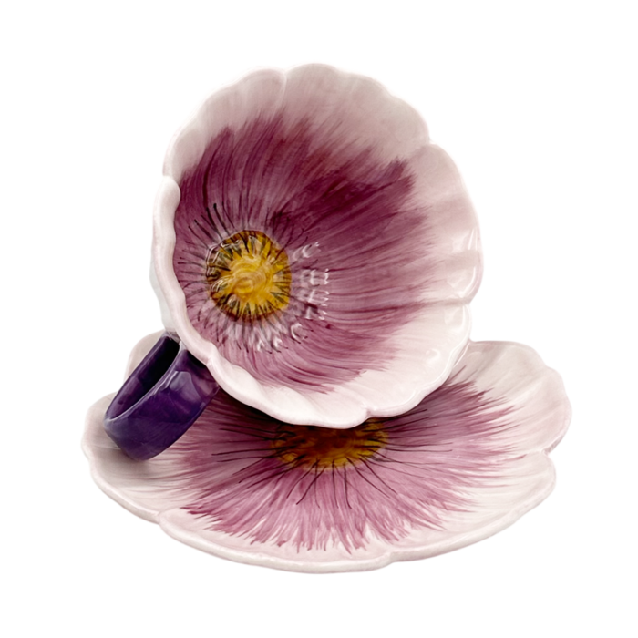 Set Ceasca si Farfurie floare POPPY mov [3]
