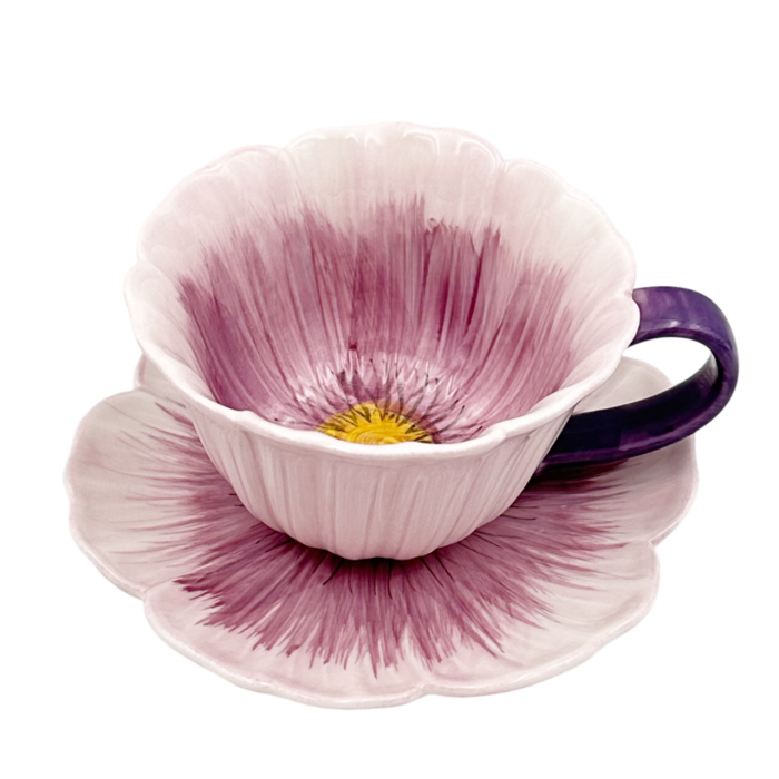 Set Ceasca si Farfurie floare POPPY mov [2]