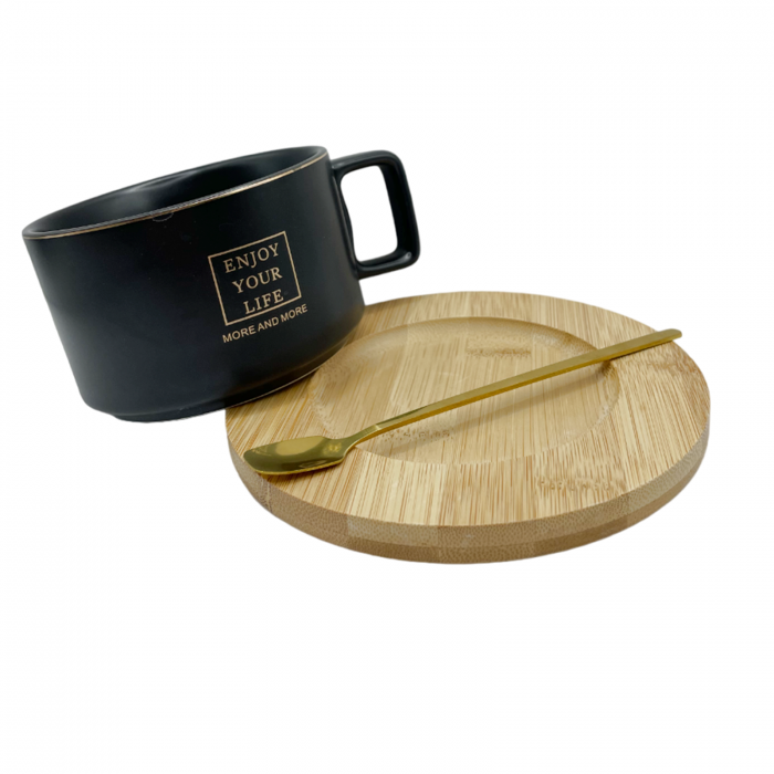 Set ceasca si farfurie MOMENTS, Negru [3]