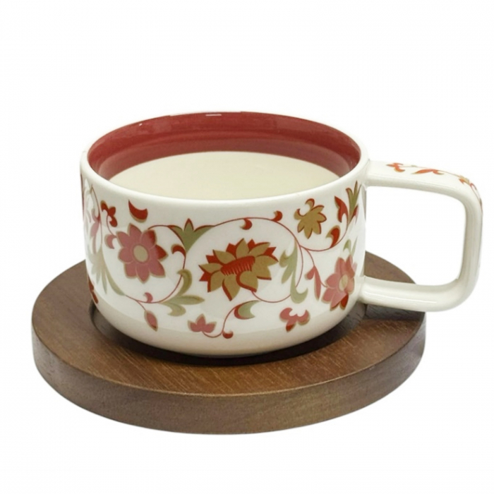 Set ceasca si farfurie ACACIA, Rosu, 250ml [1]