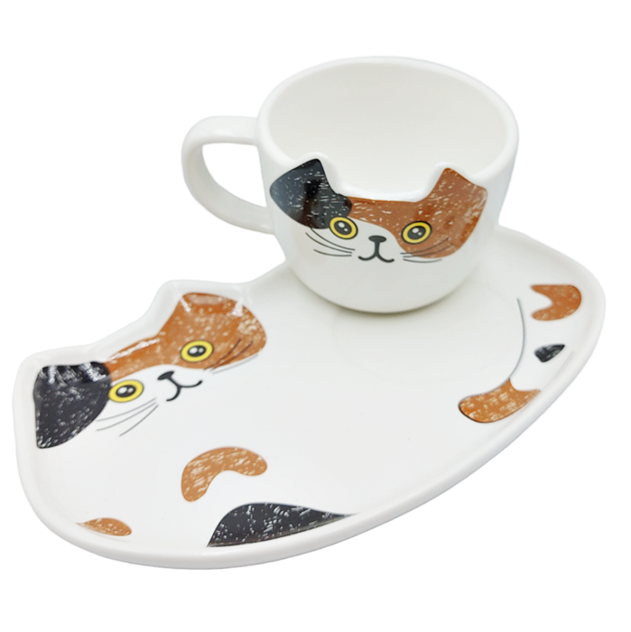 Set Ceasca si Farfurie Pisica LOUIE, 200ml [2]