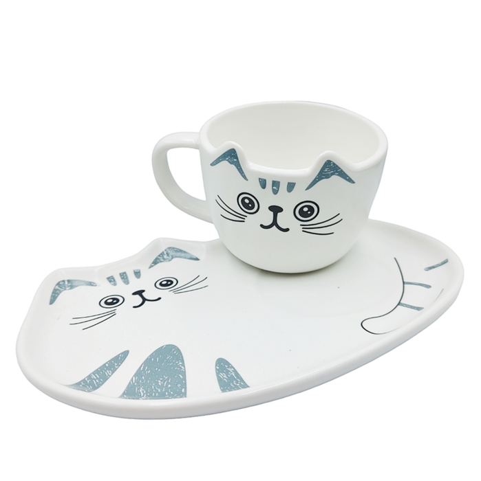 Set Ceasca si Farfurie Pisica MURPHY, 200ml [2]