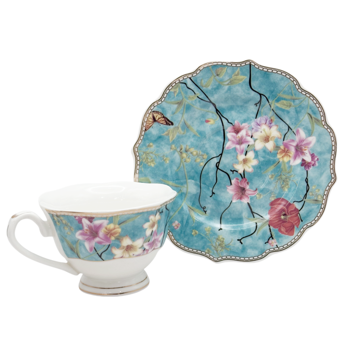 Set Ceasca si Farfurie Portelan BLEU JARDIN [2]