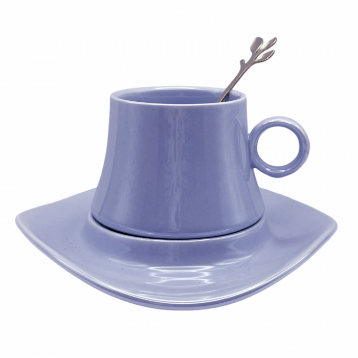 Set Ceasca si Farfurie ROYAL, Albastru, 160ml [3]