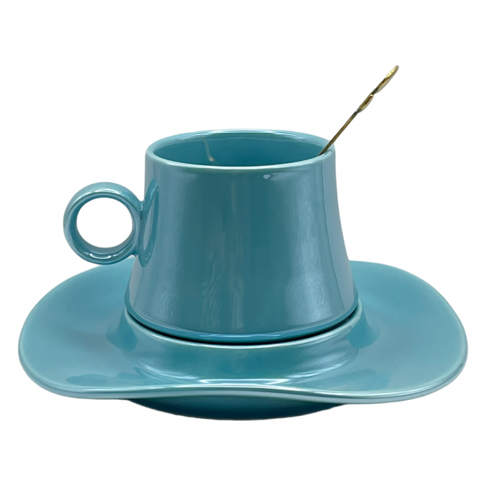Set Ceasca si Farfurie ROYAL, Albastru, 160ml [1]