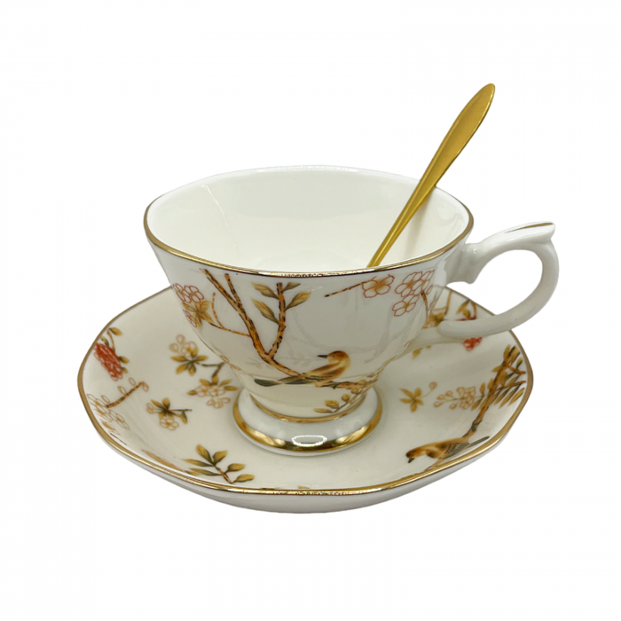 Set portelan fin, Ceasca si Farfurie BEATRICE, 170ml [4]