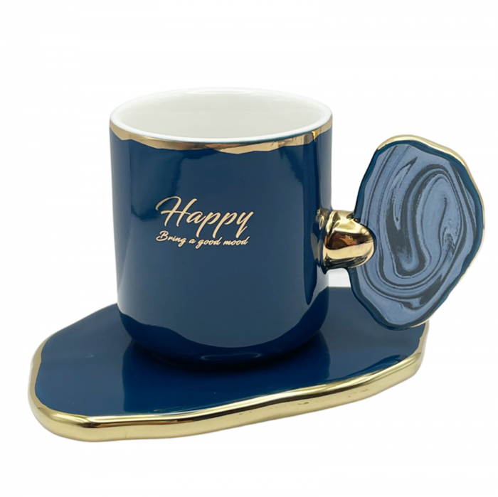 Set Ceasca si Farfurie ROYAL, Albastru, 160ml [1]