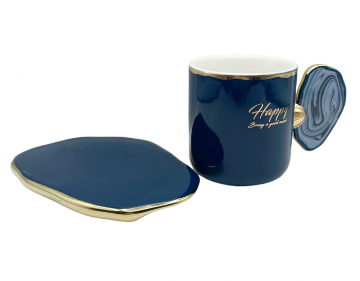 Set Ceasca si Farfurie ROYAL, Albastru, 160ml [2]