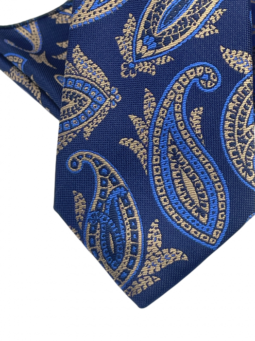Set cravata slim cu batista Paisley CRAIG, Albastru/ bej [2]