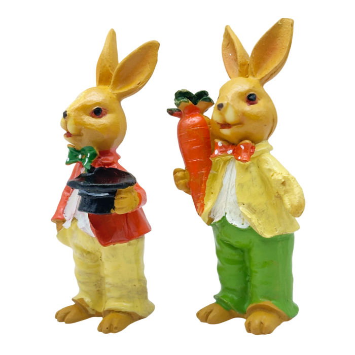 Figurine iepurași Paște – set decorativ colorat [2]