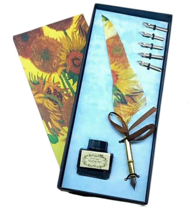 Set Pană de Scris cu Cerneală – „Floarea Soarelui” Van Gogh [1]