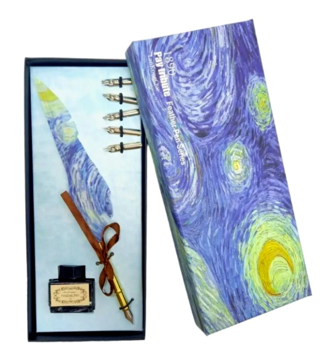 Set Pană de Scris cu Cerneală – „Noapte Înstelată” Van Gogh [1]