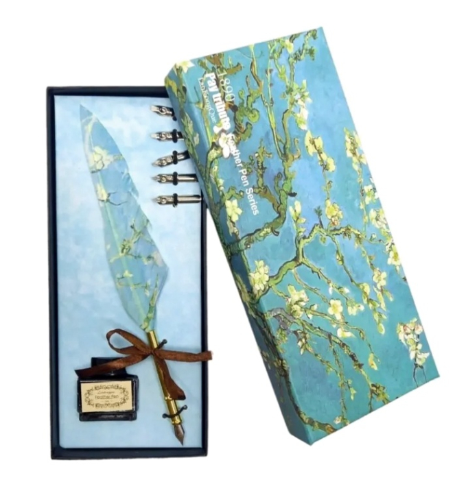 Set Pană de Scris cu Cerneală – „Ramuri de Migdal” Van Gogh [1]