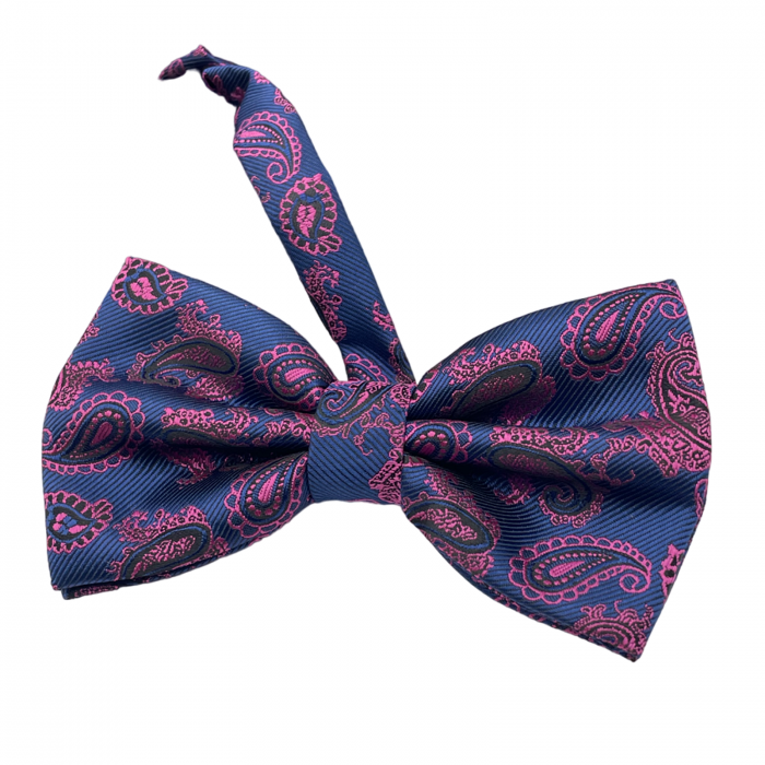 Papion bleumarin-fuchsia cu model, CRAIG [3]