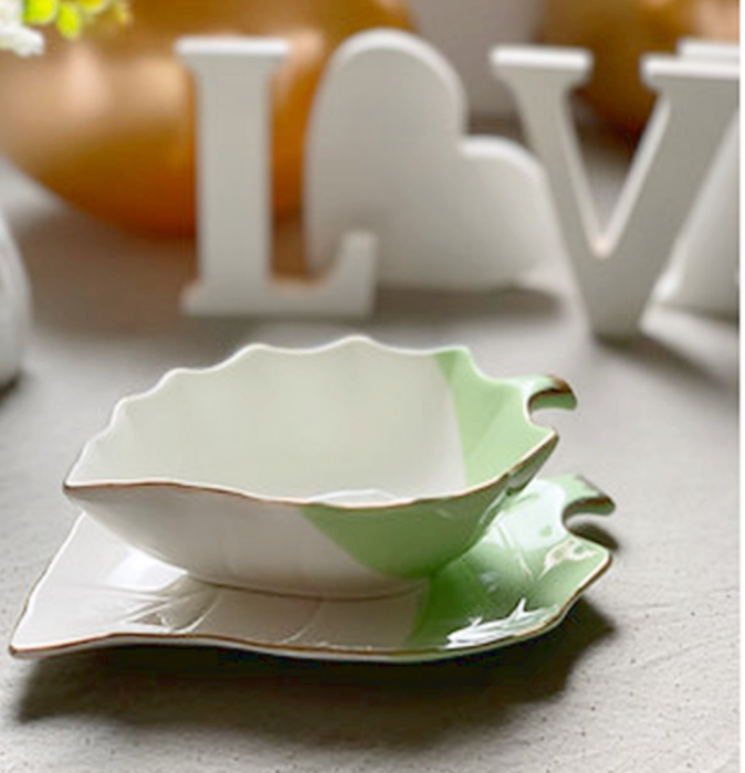 Set Platou & Bol servire DELICE, Verde [2]