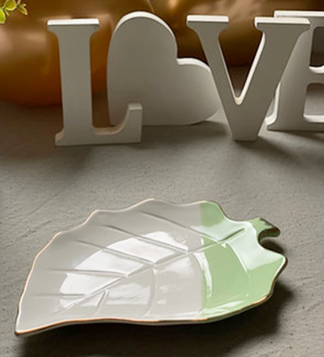 Set Platou & Bol servire DELICE, Verde [3]